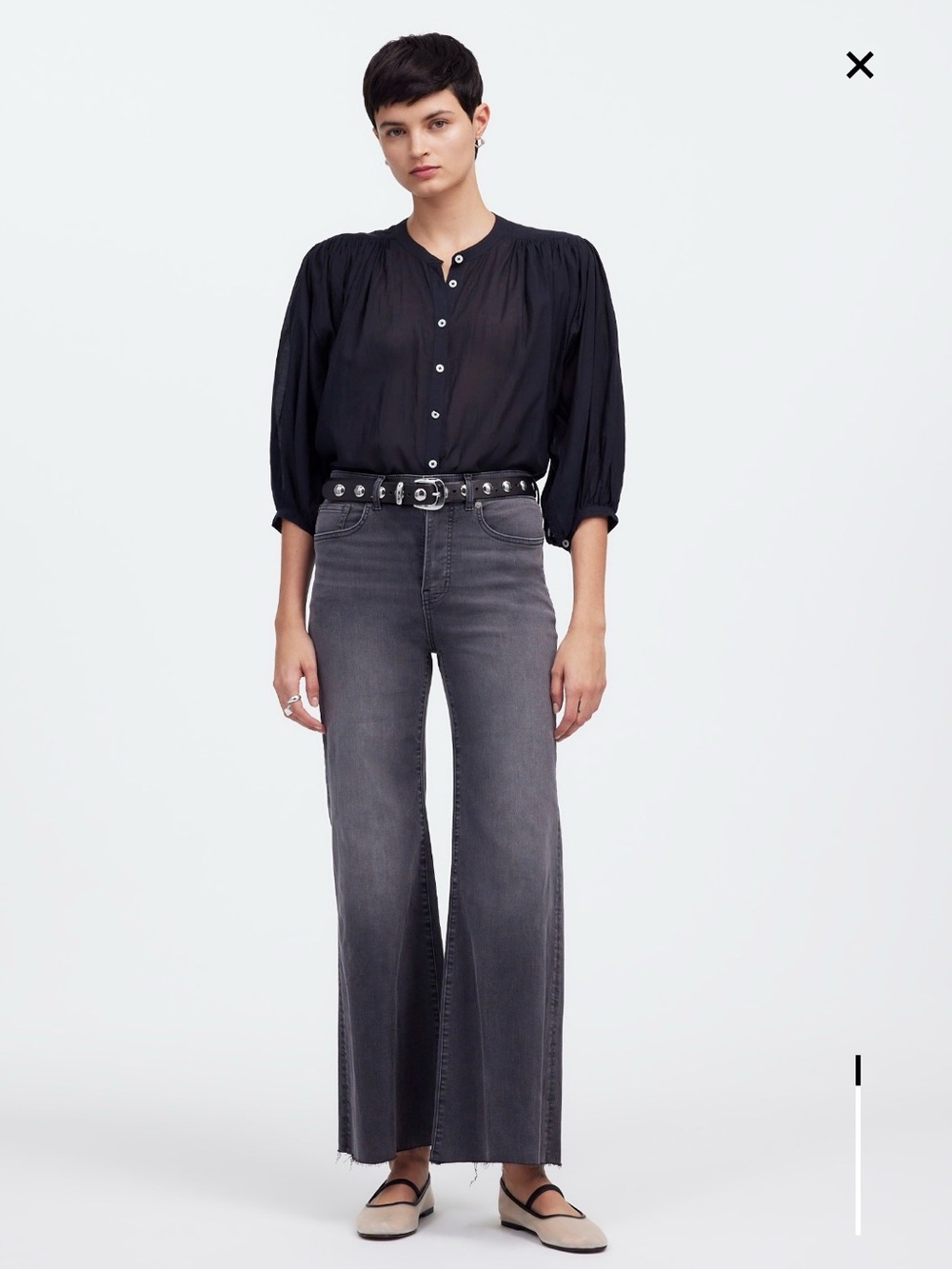 BNWT Madewell Wide Leg Cropped Flare Jean